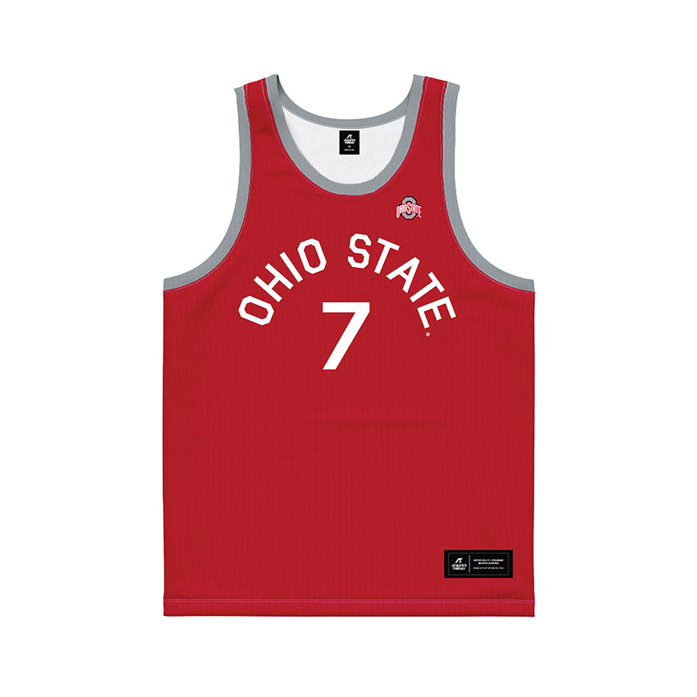 Ohio State - NCAA Men's Basketball : Ivan Njegovan - Red Hardwood Basketball Jersey-0