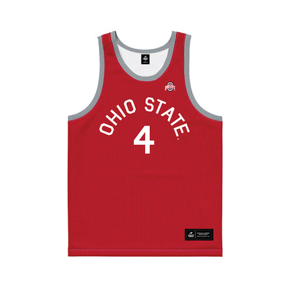 Ohio State - NCAA Men's Basketball : Gabe Cupps - Red Hardwood Basketball Jersey-0