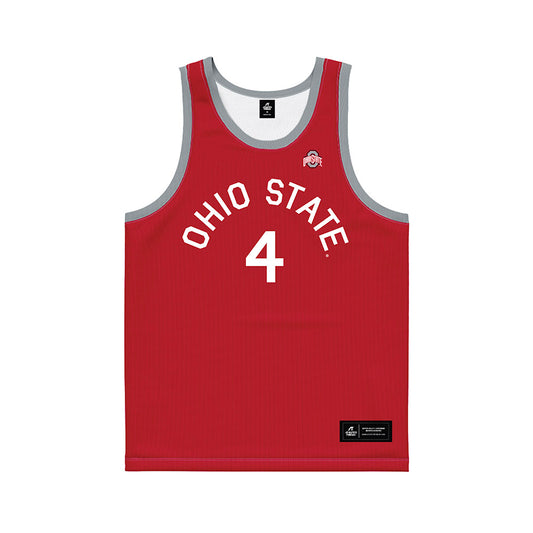 Ohio State - NCAA Men's Basketball : Gabe Cupps - Red Hardwood Basketball Jersey-0