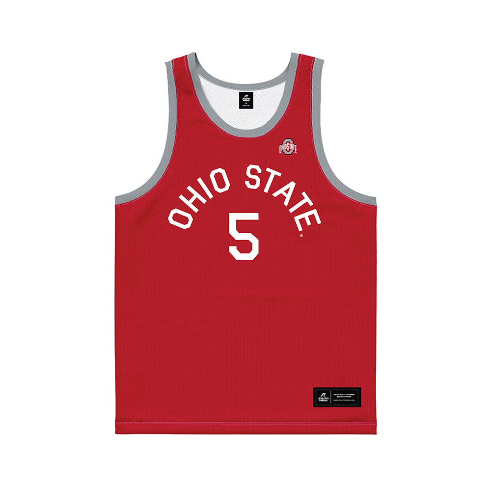 Ohio State - NCAA Women's Basketball : Ava Watson - Red Hardwood Basketball Jersey-0