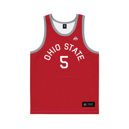 Ohio State - NCAA Women's Basketball : Ava Watson - Red Hardwood Basketball Jersey-0