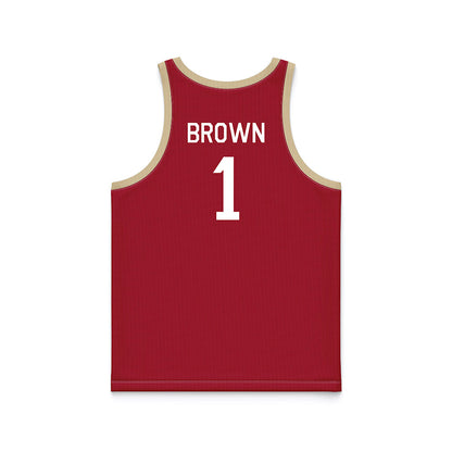 Oklahoma - NCAA Men's Basketball : Xzayvier Brown - Hardwood Reissue Basketball Jersey-1