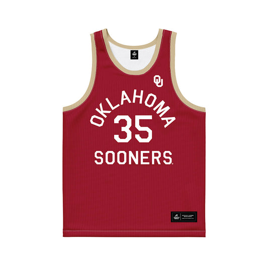 Oklahoma - NCAA Men's Basketball : Derrion Reid - Hardwood Reissue Basketball Jersey-0
