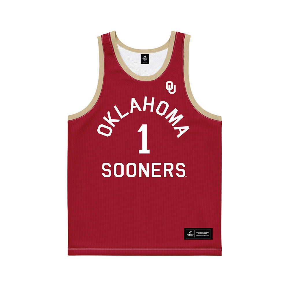 Oklahoma - NCAA Men's Basketball : Xzayvier Brown - Hardwood Reissue Basketball Jersey-0