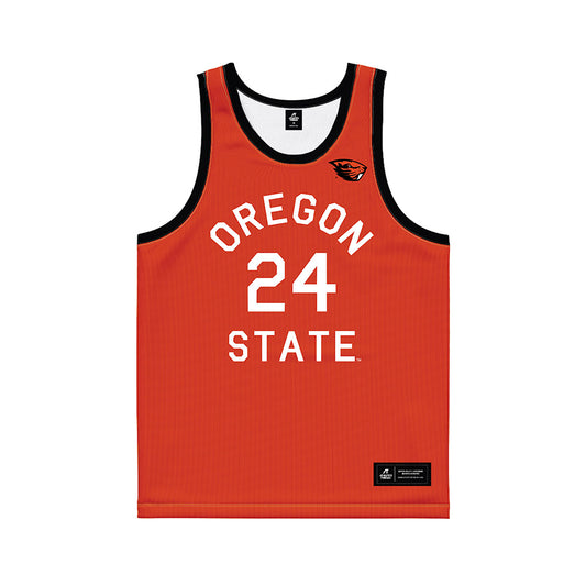 Oregon State - NCAA Men's Basketball : Johan Munch - Hardwood Reissue Basketball Jersey-0