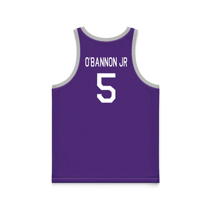 TCU - NCAA Men's Basketball : Charles O'Bannon Jr - Purple Hardwood Basketball Jersey-1