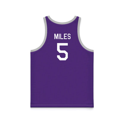 TCU - NCAA Women's Basketball : Olivia Miles - Purple Hardwood Basketball Jersey-1