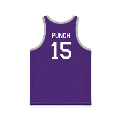 TCU - NCAA Men's Basketball : David Punch - Purple Hardwood Basketball Jersey-1