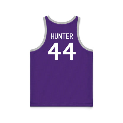 TCU - NCAA Women's Basketball : Emily Hunter - Purple Hardwood Basketball Jersey-1