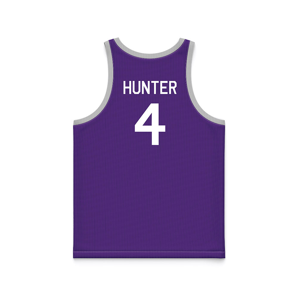 TCU - NCAA Women's Basketball : Donovyn Hunter - Purple Hardwood Basketball Jersey-1