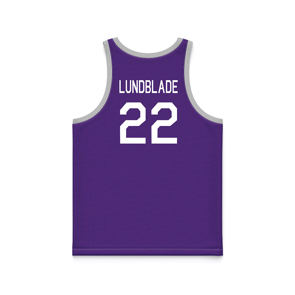 TCU - NCAA Men's Basketball : Tyler Lundblade - Purple Hardwood Basketball Jersey-1
