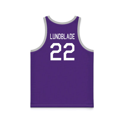 TCU - NCAA Men's Basketball : Tyler Lundblade - Purple Hardwood Basketball Jersey-1