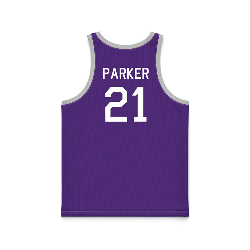 TCU - NCAA Women's Basketball : Taliyah Parker - Purple Hardwood Basketball Jersey-1