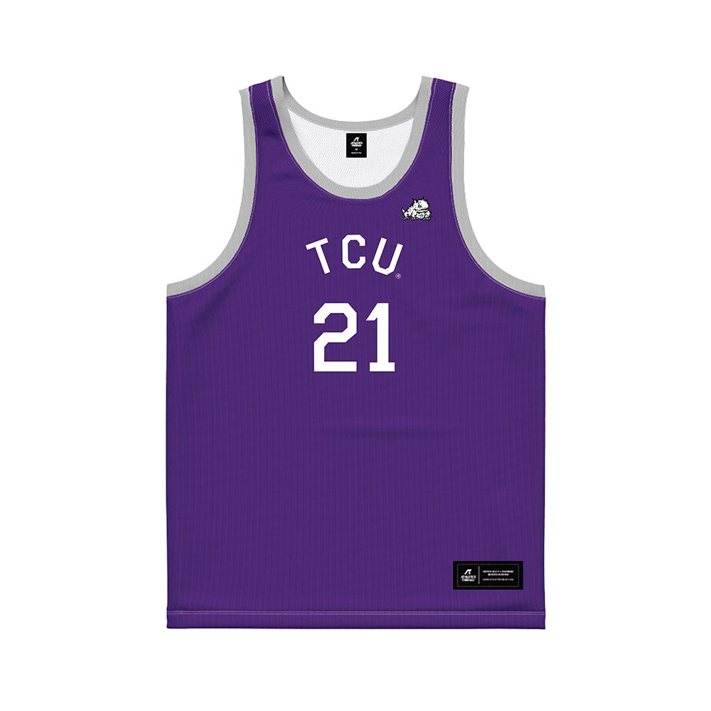 TCU - NCAA Women's Basketball : Taliyah Parker - Purple Hardwood Basketball Jersey-0