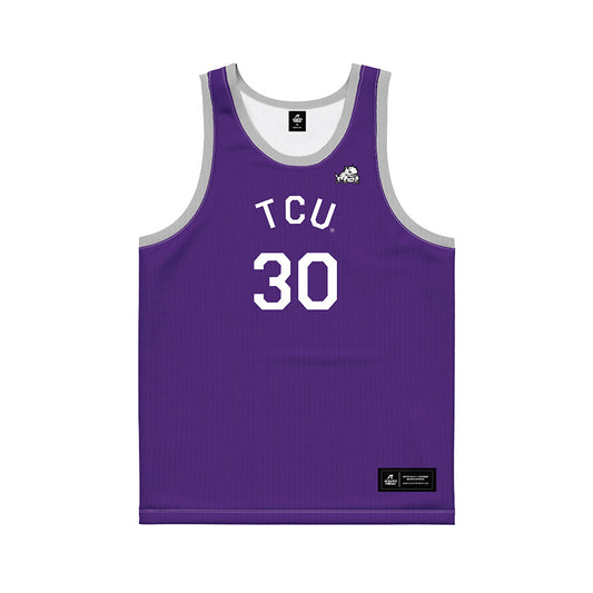 TCU - NCAA Men's Basketball : Darius Ford - Purple Hardwood Basketball Jersey-0