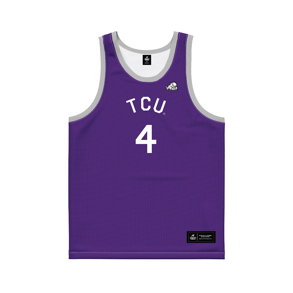 TCU - NCAA Women's Basketball : Donovyn Hunter - Purple Hardwood Basketball Jersey-0