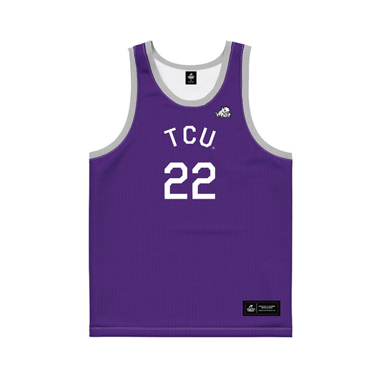 TCU - NCAA Men's Basketball : Adam Stewart - Purple Hardwood Basketball Jersey-0