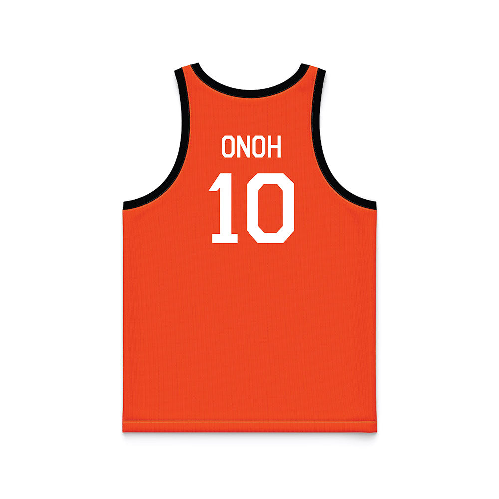 Oklahoma State - NCAA Women's Basketball : Favour Onoh - Orange Hardwood Basketball Jersey-1