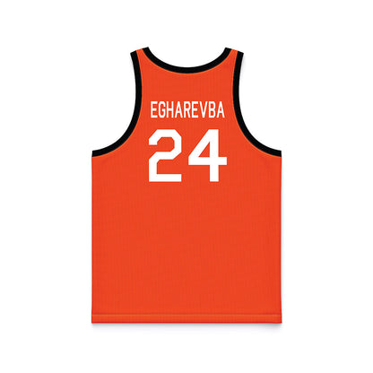 Oklahoma State - NCAA Women's Basketball : Praise Egharevba - Orange Hardwood Basketball Jersey-1