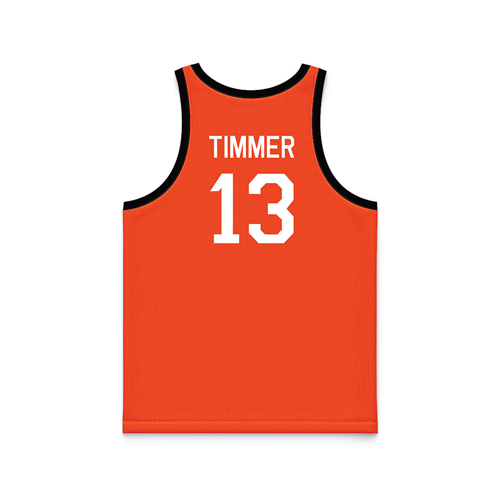 Oklahoma State - NCAA Women's Basketball : Haleigh Timmer - Orange Hardwood Basketball Jersey-1