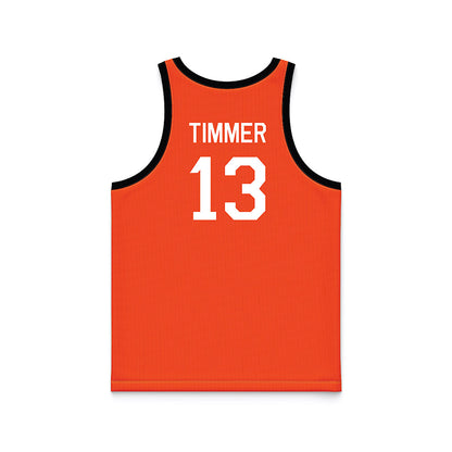 Oklahoma State - NCAA Women's Basketball : Haleigh Timmer - Orange Hardwood Basketball Jersey-1