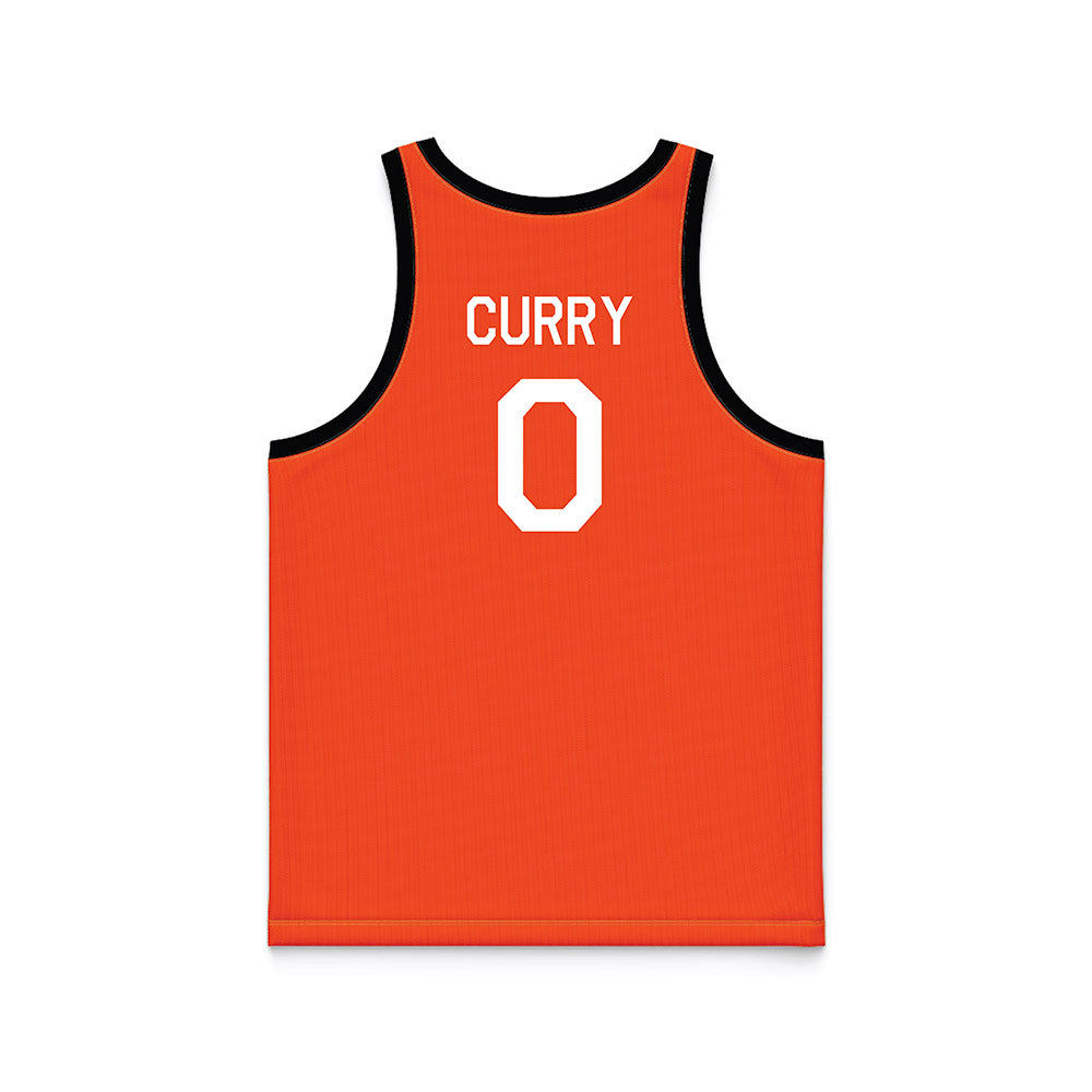 Oklahoma State - NCAA Men's Basketball : Jaylen Curry - Orange Hardwood Basketball Jersey-1