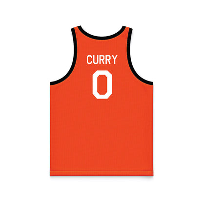 Oklahoma State - NCAA Men's Basketball : Jaylen Curry - Orange Hardwood Basketball Jersey-1