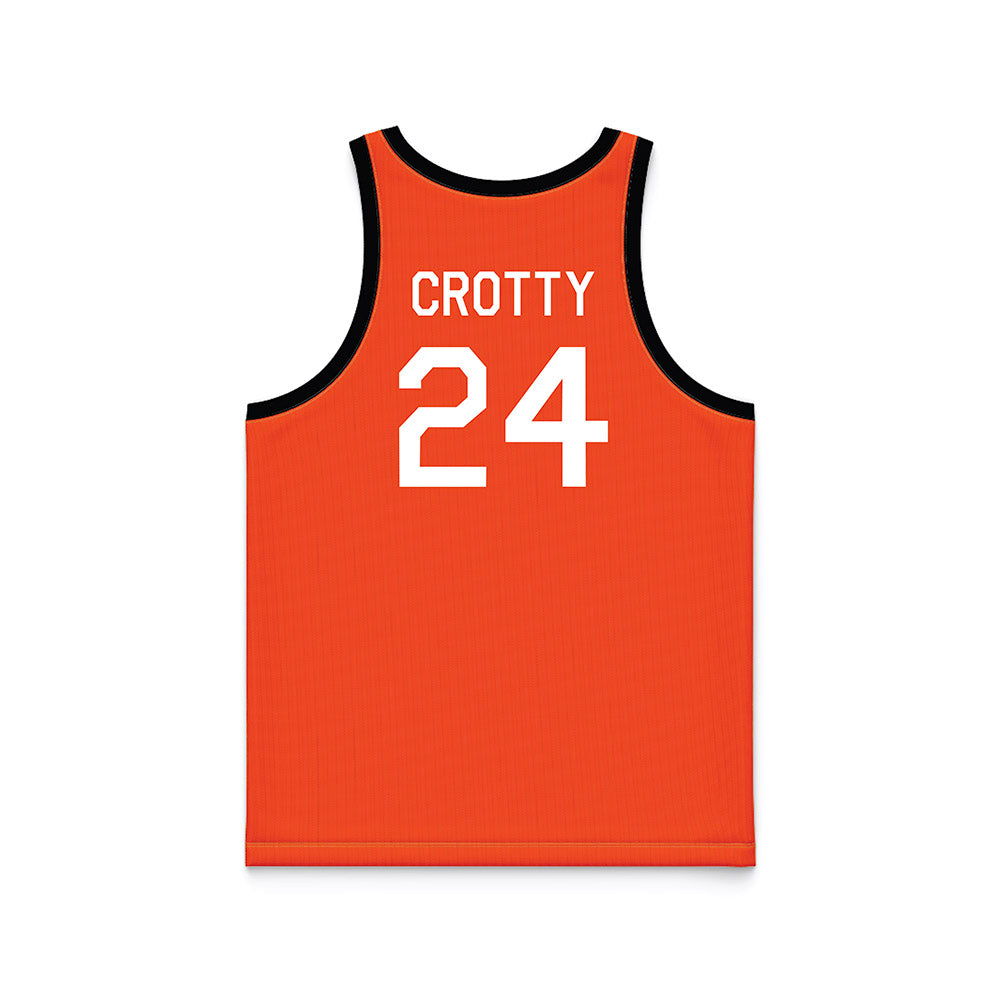 Oklahoma State - NCAA Men's Basketball : Ryan Crotty - Orange Hardwood Basketball Jersey-1