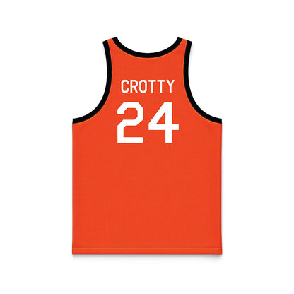 Oklahoma State - NCAA Men's Basketball : Ryan Crotty - Orange Hardwood Basketball Jersey-1