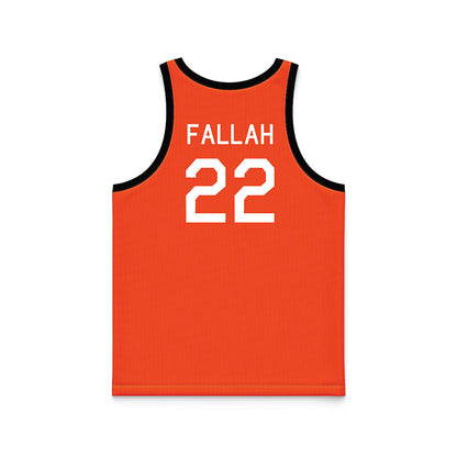 Oklahoma State - NCAA Men's Basketball : Parsa Fallah - Orange Hardwood Basketball Jersey-1