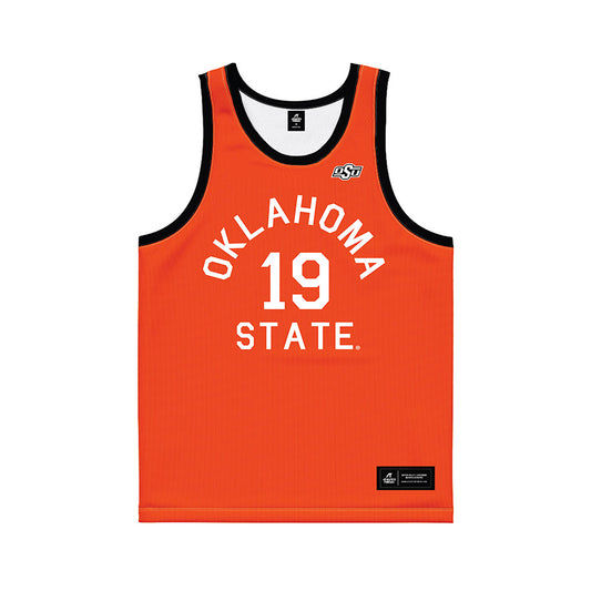 Oklahoma State - NCAA Men's Basketball : Andrija Vukovic - Orange Hardwood Basketball Jersey-0