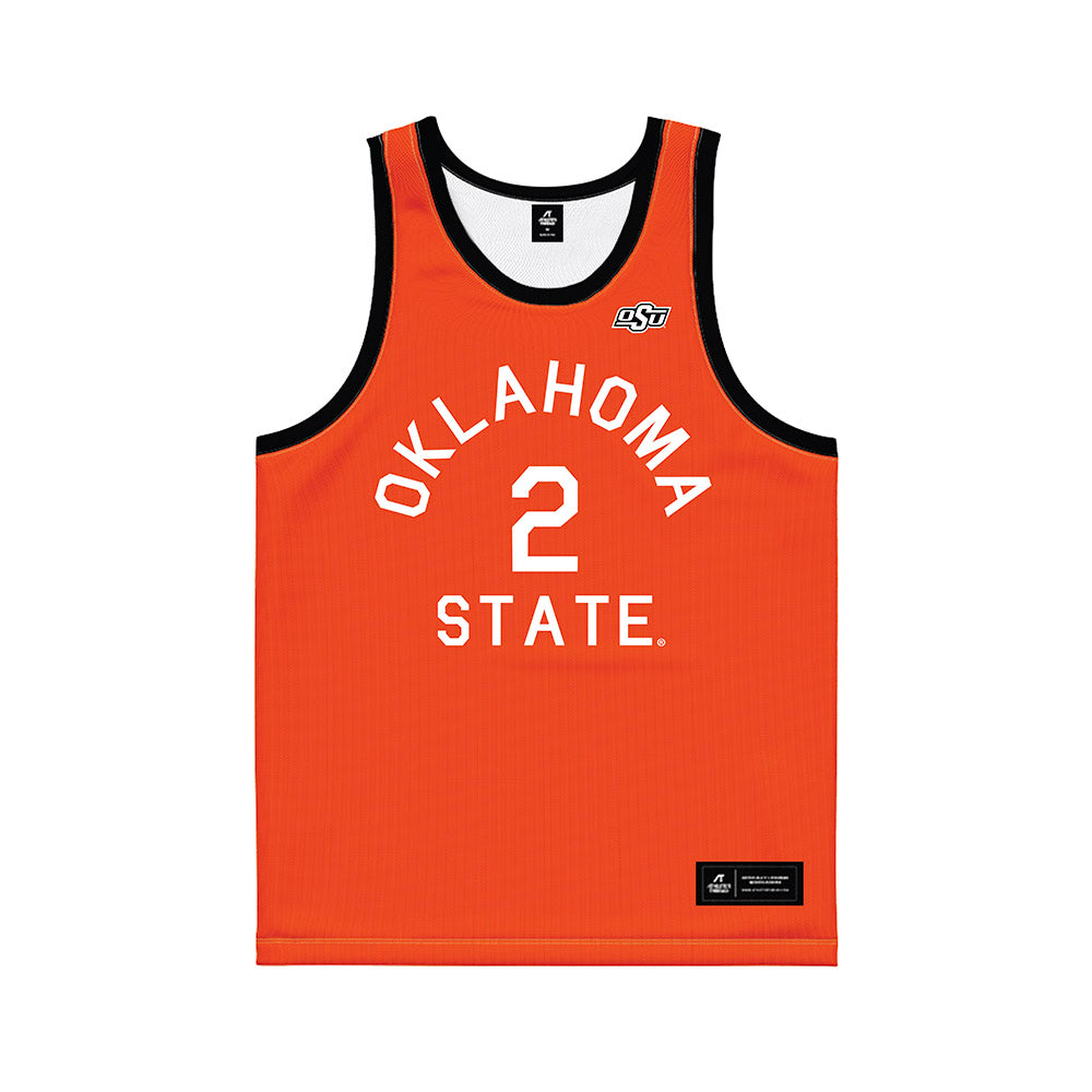 Oklahoma State - NCAA Women's Basketball : Lena Girardi - Orange Hardwood Basketball Jersey-0