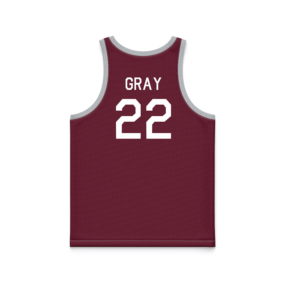 Mississippi State - NCAA Women's Basketball : Nataliyah Gray - Maroon Hardwood Basketball Jersey-1
