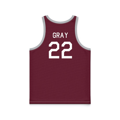 Mississippi State - NCAA Women's Basketball : Nataliyah Gray - Maroon Hardwood Basketball Jersey-1