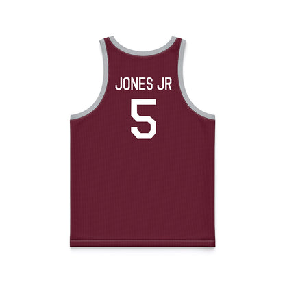Mississippi State - NCAA Men's Basketball : Shawn Jones jr - Maroon Hardwood Basketball Jersey-1