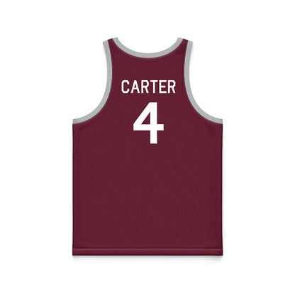 Mississippi State - NCAA Women's Basketball : Jessika Carter - Maroon Hardwood Basketball Jersey-1