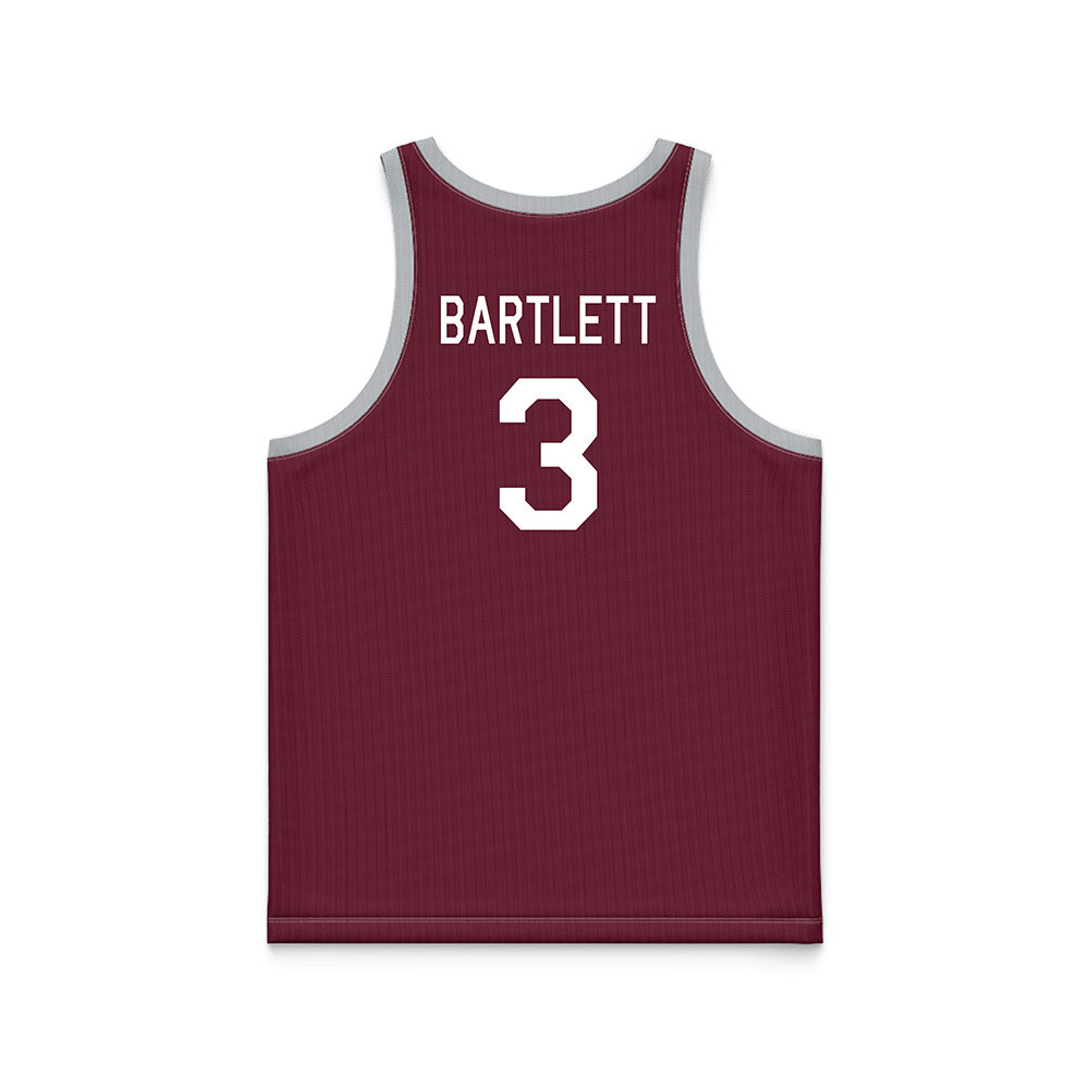 Mississippi State - NCAA Men's Basketball : Tee Bartlett - Maroon Hardwood Basketball Jersey-1