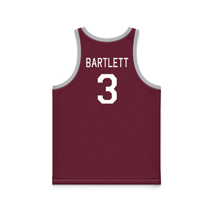 Mississippi State - NCAA Men's Basketball : Tee Bartlett - Maroon Hardwood Basketball Jersey-1