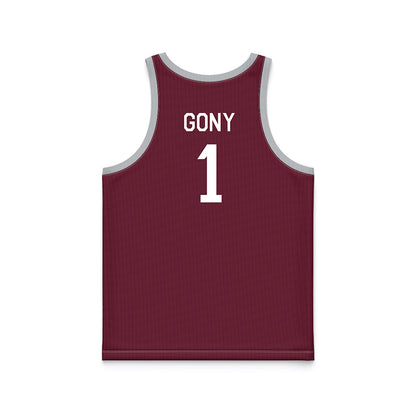 Mississippi State - NCAA Women's Basketball : Nyayongah Gony - Maroon Hardwood Basketball Jersey-1