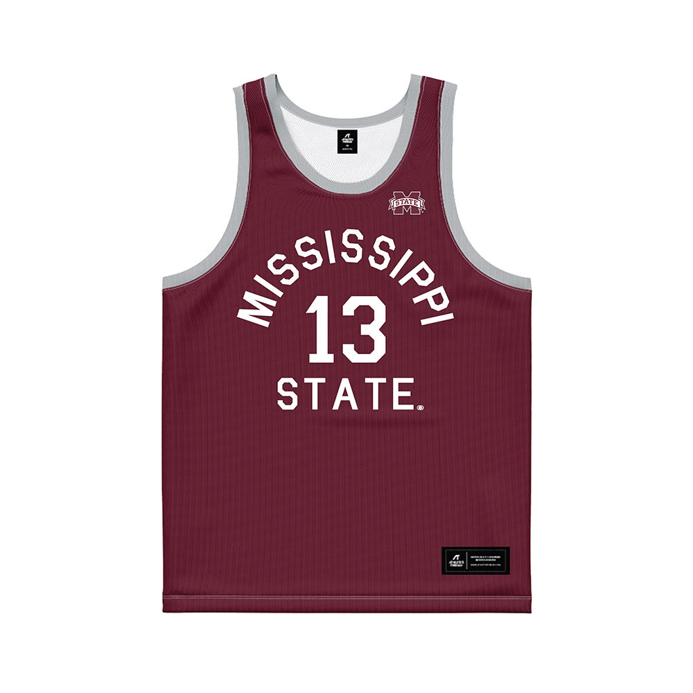 Mississippi State - NCAA Women's Basketball : Rocio Jimenez - Maroon Hardwood Basketball Jersey-0