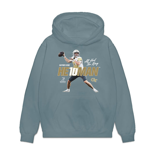 Georgia Tech - NCAA Football : Haynes King - Heisman Premium Hooded Sweatshirt-0