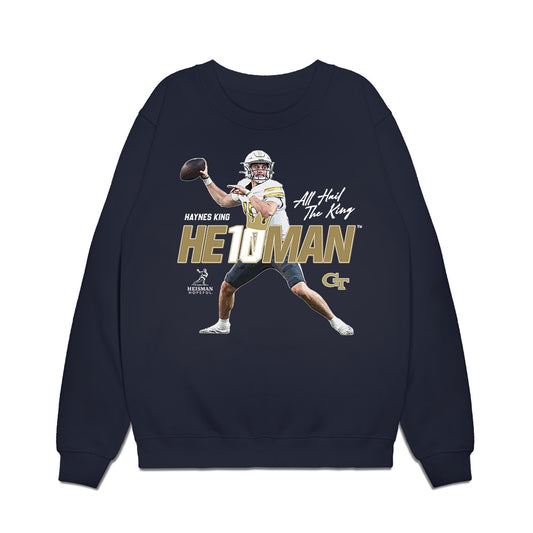 Georgia Tech - NCAA Football : Haynes King - Heisman Premium Crewneck Sweatshirt-0