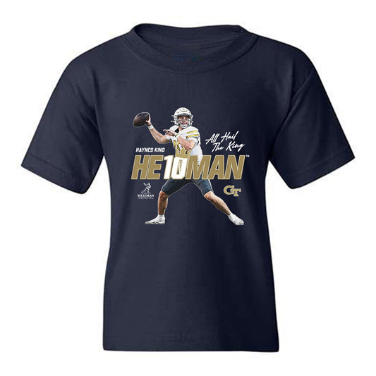 Georgia Tech - NCAA Football : Haynes King - Heisman Youth T-Shirt-0