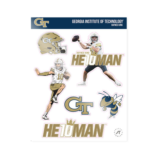Georgia Tech - NCAA Football : Haynes King - Heisman Sticker Sheet-0