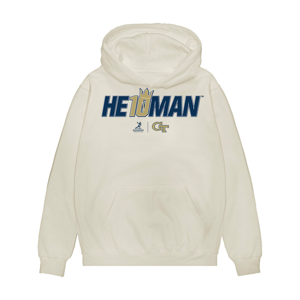 Georgia Tech - NCAA Football : Haynes King - Heisman Premium Hooded Sweatshirt-0