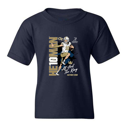 Georgia Tech - NCAA Football : Haynes King - Heisman Stance Youth T-Shirt-0
