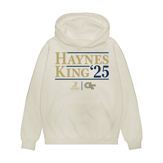 Georgia Tech - NCAA Football : Haynes King - Heisman Campaign Tee Premium Hooded Sweatshirt-0