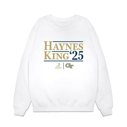 Georgia Tech - NCAA Football : Haynes King - Heisman Campaign Tee Premium Crewneck Sweatshirt-0