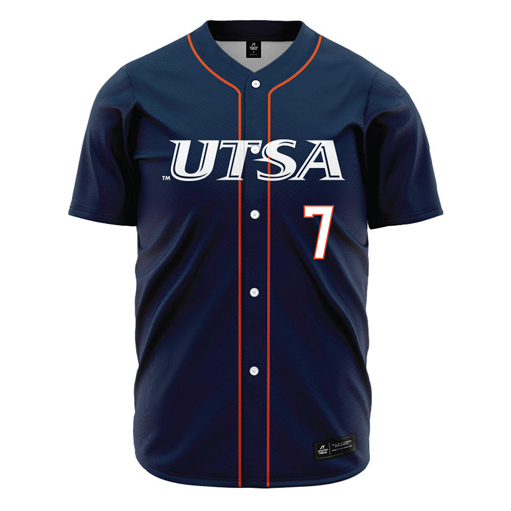 UTSA - NCAA Baseball : Mason Jacob - Navy Jersey-0
