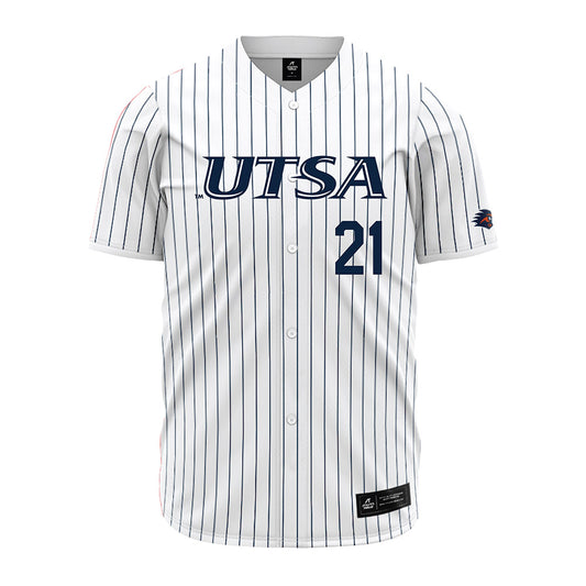 UTSA - NCAA Baseball : Nathan Johnson - Pinstripe Jersey-0